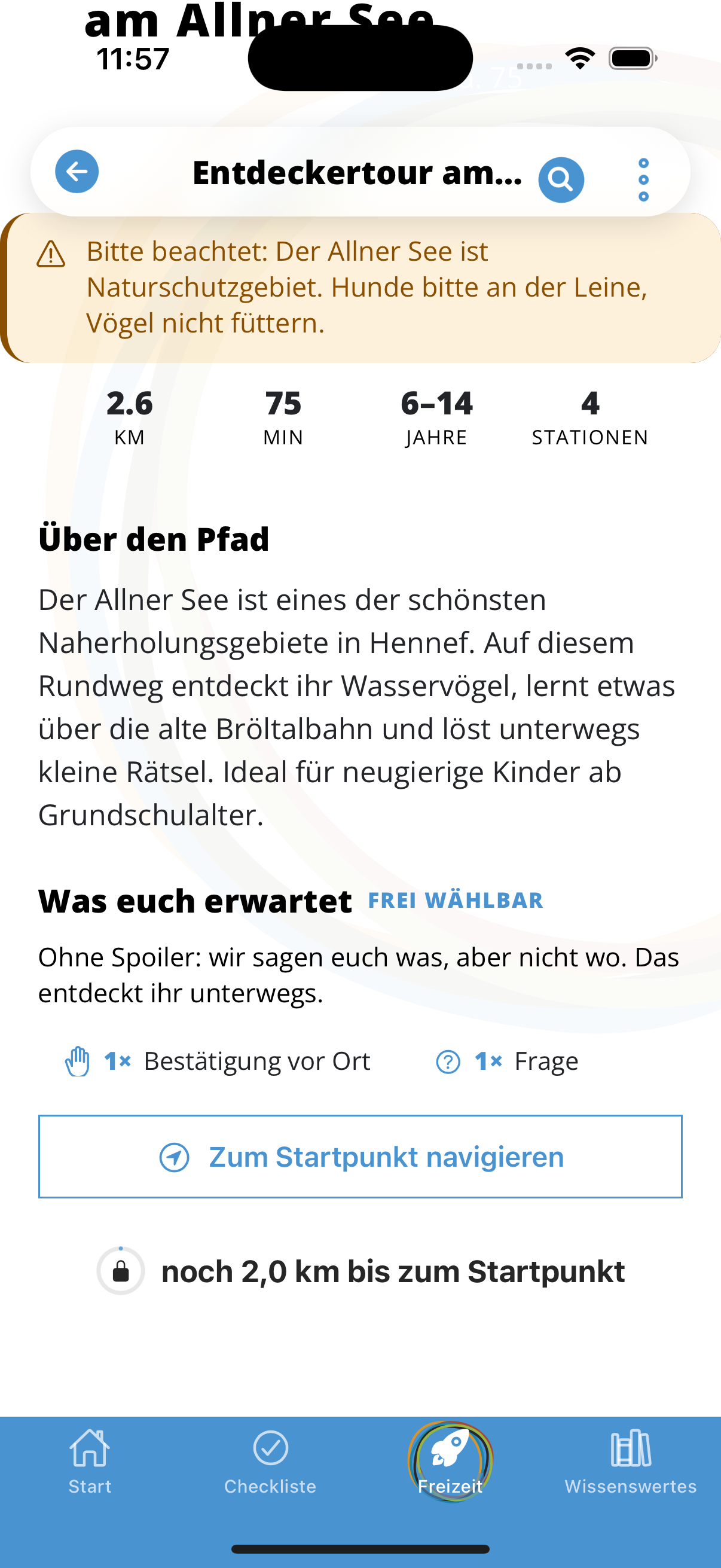 Screenshot der App Familienkompass Hennef